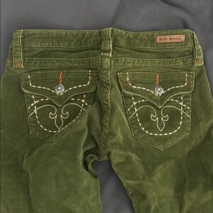 Rock Revival Green Corduroy Pants